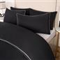 OHS Piped Edge Duvet Cover Set Soft Quilt Pillowcase Bedding Double King Size