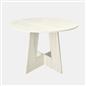 OHS Angular Dining Table 4-Seater Round Circle Kitchen Tables Engineered Wood