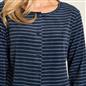 OHS Matte Velvet Loungewear Co-Ord Set Stripe Print Button Through Nightwear