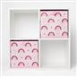 OHS Multi Pack Rainbow Print Folding Set Square Easy Space Storage Boxes Cube