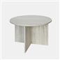 OHS Round Circle Coffee Table Travertine Living Room Home Decor Modern