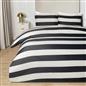 OHS Stripe Bedding Set Microfibre Reversible Duvet Cover with Pillowcase