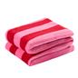 Stripe Fleece Throw Over Bedspread Ultra Soft Warm Sofa Bed Blanket Travel Plush