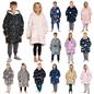 Kids Hoodie Blanket Oversized Sherpa Fleece Jumper Sweatshirt Soft Warm Throw