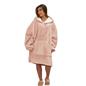OHS Teddy Fleece Sherpa Lined Hooded Blanket Soft Oversized Adults Throw