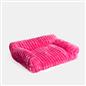 OHS Ribbed Pet Bed Sofa Soft Fleece Dog Cat Washable Anti Anxiety Cushion Mat