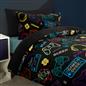 OHS Gaming Print Bedding Set Soft Thermal Fleece Duvet Cover with Pillowcase
