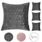 Velvet Cushion Covers Metallic Luxury Geometric Set of 2 or 4 Sofa Chair Inserts
