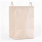 Laundry Basket Bag Foldable Drawstring Clothes Bin Organiser Faux Linen Handles