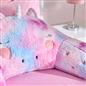Unicorn Cuddle Cushion Teddy Fleece Reading Bed Pillow Chair Back Support Arms