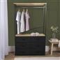 Cabinet Rail Wardrobe Open Home 6 Drawer Coat Hanger Storage Clothes Organiser