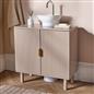 OHS Under Sink Bathroom Cabinet Ribbed Engineered Wood Storage Organiser