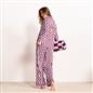 OHS Printed Piped Pyjama Set Jersey Button Through Nightwear Loungewear