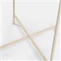 OHS Scallop Edge Side Table Coffee Tables with Metal Frame