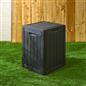 OHS Garden Storage Box Weather Resistant Plastic Wood Effect Outdoor Organiser