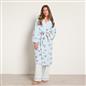 OHS Flannel Dressing Gown Soft Fleece Adults Unisex Thermal Winter Bathrobe
