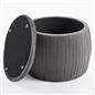 Ottoman Storage Stool Matte Velvet Pleated Home Decor Vanity Pouffe Chair Seat