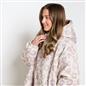 OHS Coat Drying Robe Animal Print Sherpa Lined Water Resistant Oversized