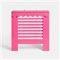 OHS Scallop Radiator Cover Engineered Wood Modern Side Board Cabinet Shelf