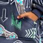 OHS Kids Print Hoodie Blanket Glow in the Dark Flannel Fleece Wearable Throw