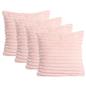 OHS Thick Rib Cushion Covers Faux Fur Soft Fleece Square Pillowcases Home Decor
