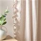 OHS Gingham Frill Voile Net Curtains 2 Window Panels Sheer Rod Slot Top Pair Set