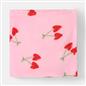 OHS Cherry Print Throw Ultra Soft Blanket Flannel Fleece Lightweight Bedspread