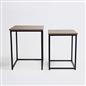Nest of Tables Square Wood Top Modern End Side Living Room Home Decor Set of 2