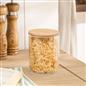 Clear Storage Tub with Lid Pasta Dry Food Container Fresh Durable Plastic Bamboo