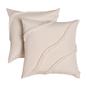 OHS Tufted Contour Cushion Covers 2 Pack Decorative Square Pillowcases