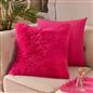 OHS Fluffy Cushion Covers 2 Pack Soft Fleece Square Pillowcases Home Decor