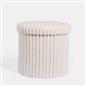 OHS Storage Box Lid Ottoman Folding Ribbed Fleece Footstool Tub Seat