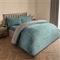 OHS Reversible Teddy Fleece Duvet Cover with Pillowcase Bedding Set Grey