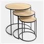 OHS Manhattan Nesting Table Stacking Coffee Side Wooden Effect Tables Set of 2/3