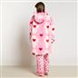 OHS Bow Lattice Hoodie Blanket Sherpa Lined Fleece Wearable Throw Thermal