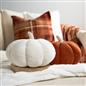 Pumpkin Sofa Cushion Soft Fleece Filled 1/2 Pack Autumn Plush Home Decor Plump