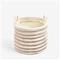OHS Ribbed Storage Basket with Handles Faux Fur Compact Bucket Organiser