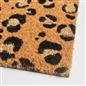 OHS Leopard Print Doormat Non Slip Indoor Outdoor Natural Coir Door Mat Rug