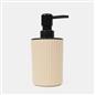Bathroom Accessories 4 Piece Set Ribbed Soap Dispenser Holder Tumbler Toothbrush