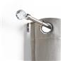 OHS 120-200cm Curtain Pole Extendable Metal 16mm Ball Trumpet Twist Finnials