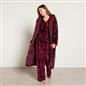 OHS Flannel Dressing Gown Soft Fleece Adults Unisex Thermal Winter Bathrobe