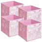 OHS Crushed Velvet Storage Boxes Cube Set Square Foldable Folding Toys Clothes