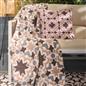 OHS Tiles Print Throw Soft Blanket Polar Fleece Lightweight Bedspread