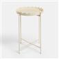 OHS Scallop Edge Side Table Coffee Tables with Metal Frame