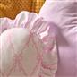 OHS Heart Scatter Cushion Bow Lattice Frill Microfibre Decorative Throw Pillow