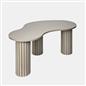 OHS Madison Coffee Table Ribbed MDF Irregular Living Room Home Decor