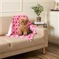 OHS Printed Pet Blanket Reversible Sherpa Fleece Dog Cats Thermal Calming Throw