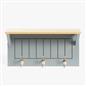 OHS Coat Rack Wall Mounted Shelf Engineered Wood Floating Display Unit