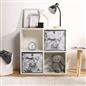 Marble Storage Cubes 2/4 Pack Folding Boxes Shoe Toy Tidy Set Space Saving Box