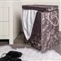 OHS Laundry Bag Crushed Velvet Foldable Compact Clothing Shoe Toy Storage Basket